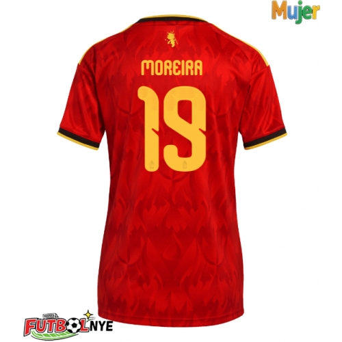 Camiseta Bélgica Diego Moreira #19 Primera Equipación para mujer Mundial 2026 manga corta